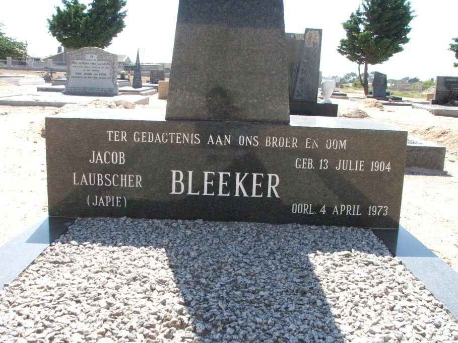 BLEEKER Jacob Laubscher 1904-1973