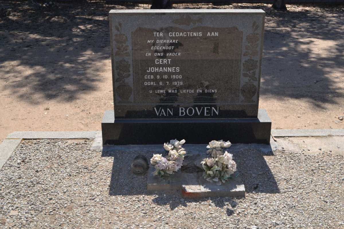 BOVEN Gert Johannes, van 1900-1979