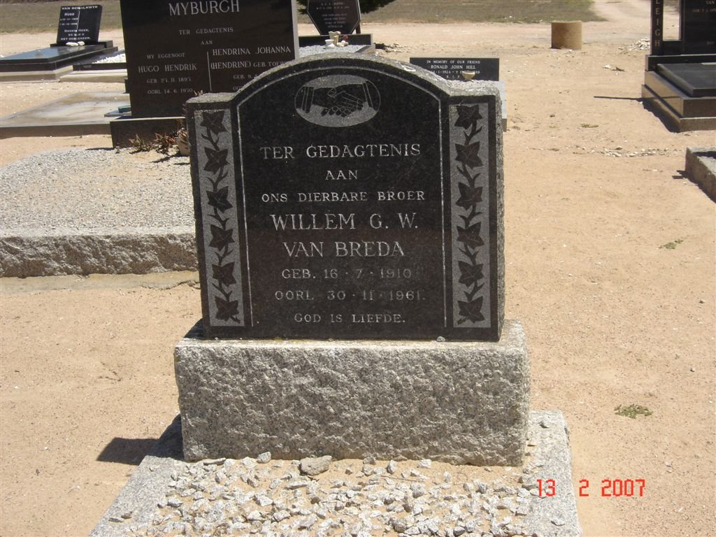 BREDA Willem G.W., van 1910-1961