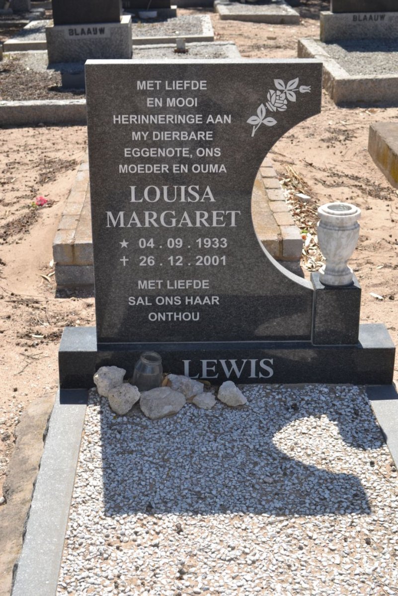 LEWIS Louisa Margaret 1933-2001