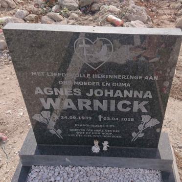 WARNICK Agnes Johanna 1939-2018
