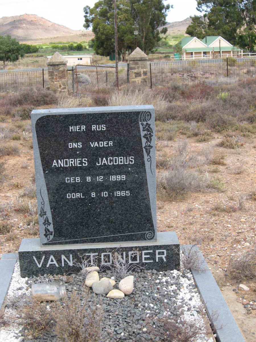 TONDER Andries Jacobus, van 1899-1965