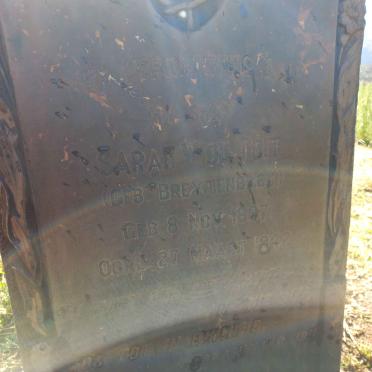TOIT Sarah W., du nee BREYTENBACH 1897-1942