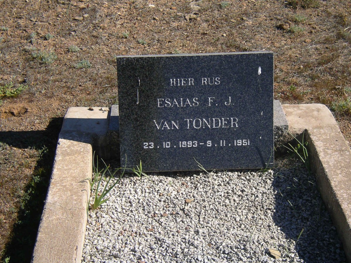 TONDER Esaias F.J., van 1893-1951