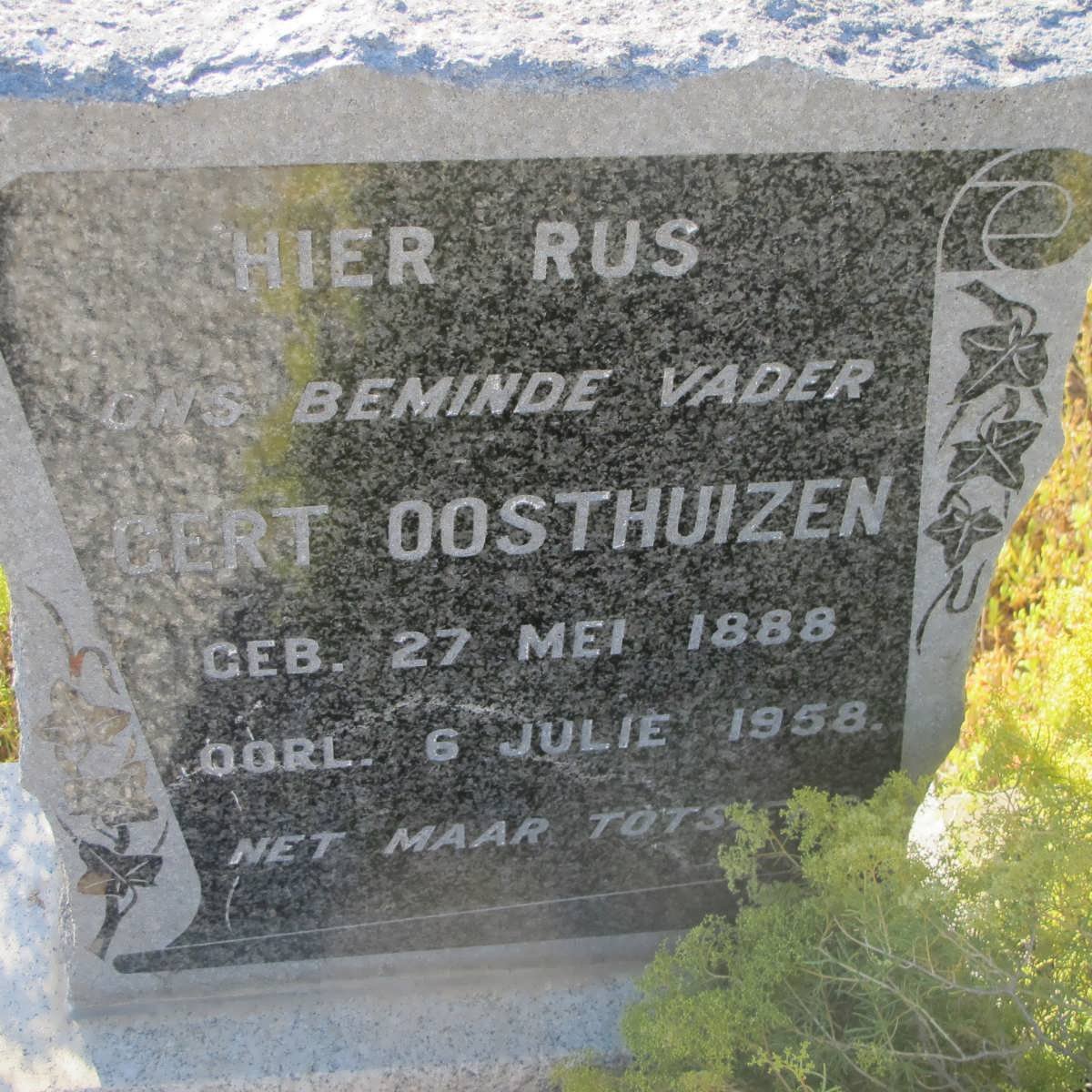 OOSTHUIZEN Gert 1888-1958
