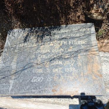 FOURIE Maria Elizabeth formerly DU PLESSIS nee CRAFFORD 1877-1958