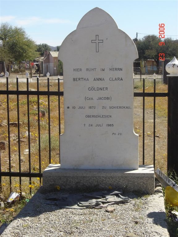 GOLDNER Bertha Anna Clara nee JACOBI 1872-1965