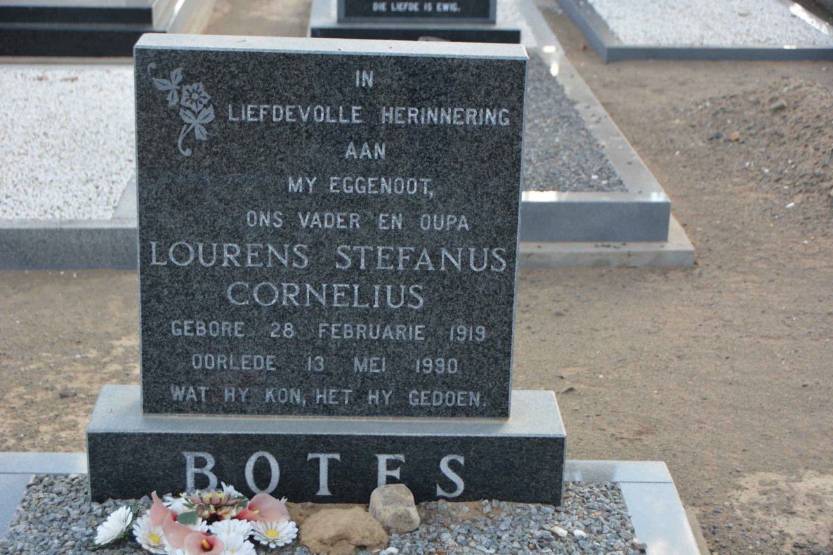 BOTES Lourens Stephanus Cornelius 1919-1990