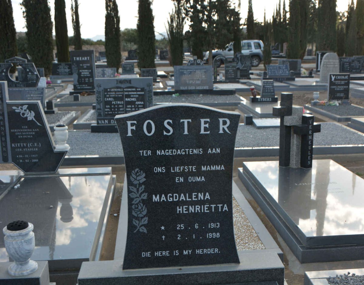 FOSTER Magdalena Henrietta 1913-1998