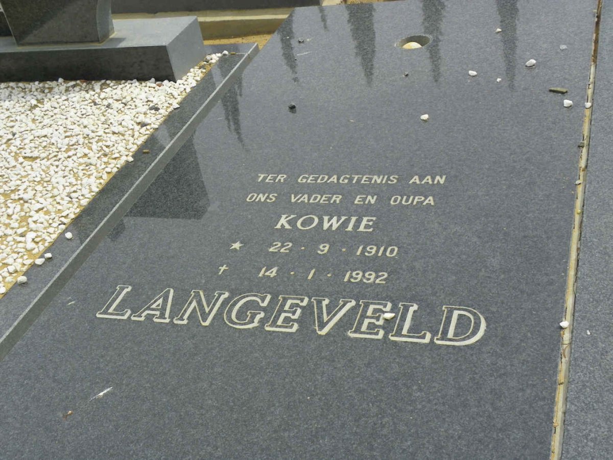 LANGEVELD Kowie 1910-1992 &amp; Miem 1907-1992