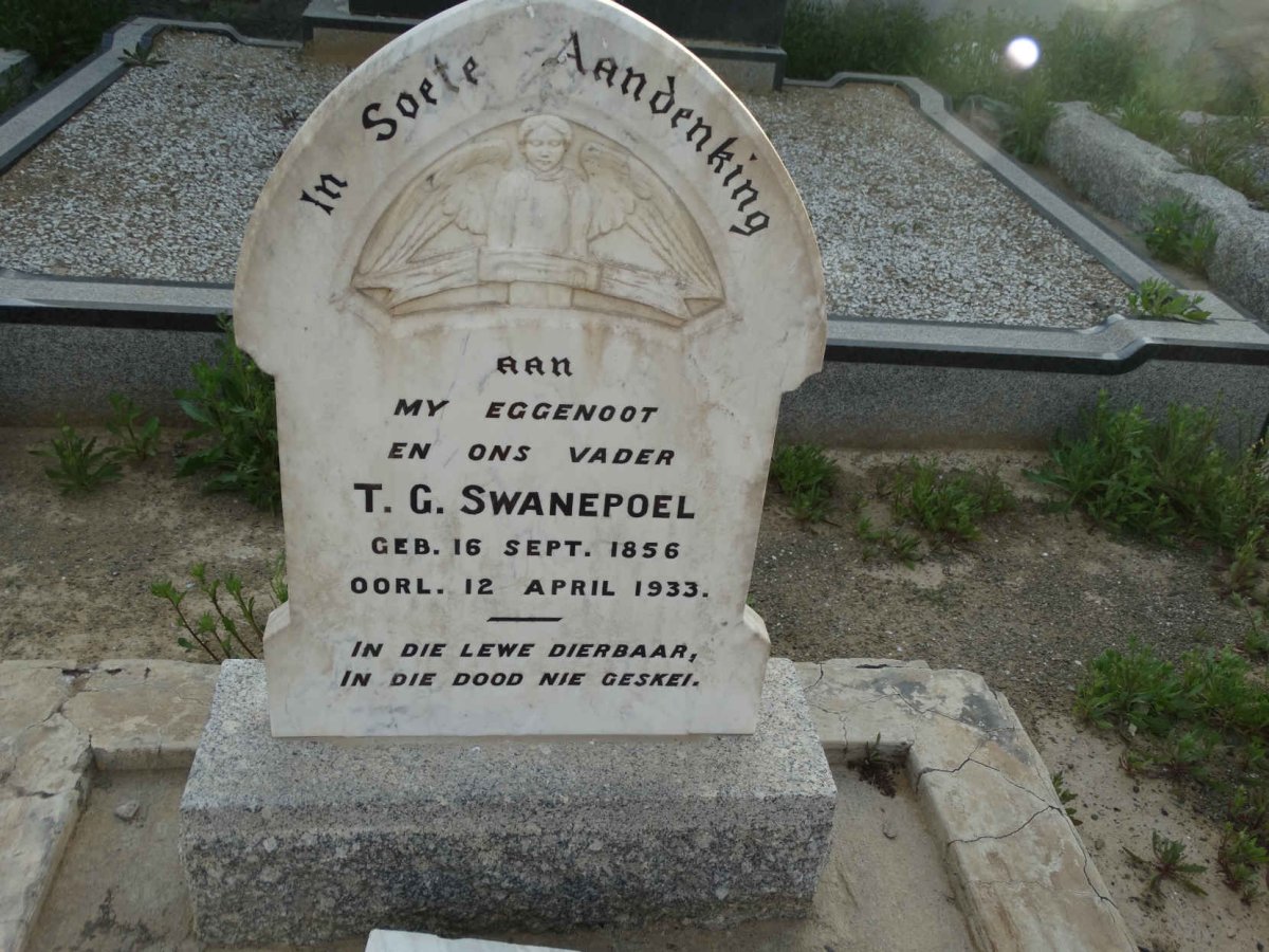 SWANEPOEL T.G. 1856-1933