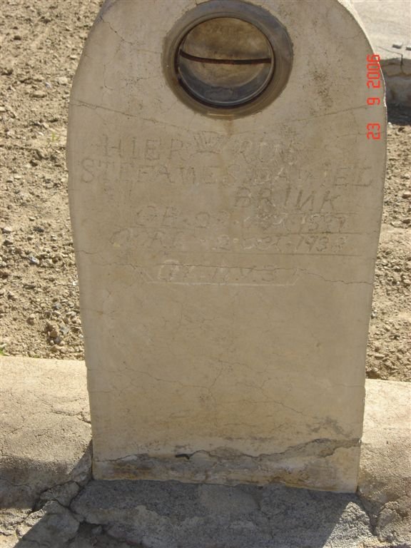 BRINK Stefanus Daniel  1897-1938