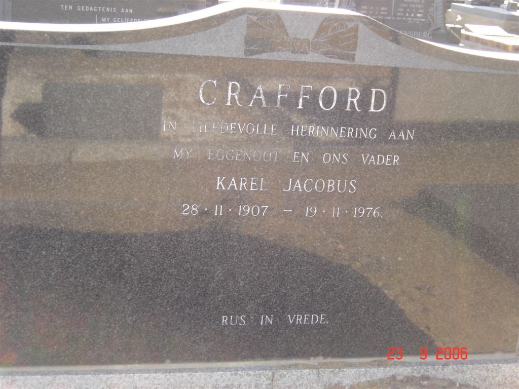CRAFFORD Karel Jacobus 1907-1976