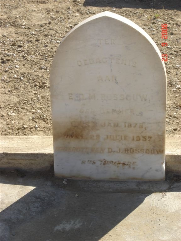 ROSSOUW E.D.M. 1878-1937