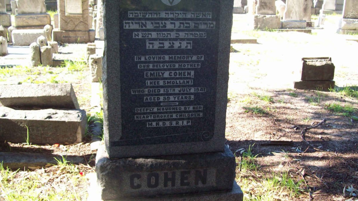 COHEN Emily nee SMOLLAN -1941 