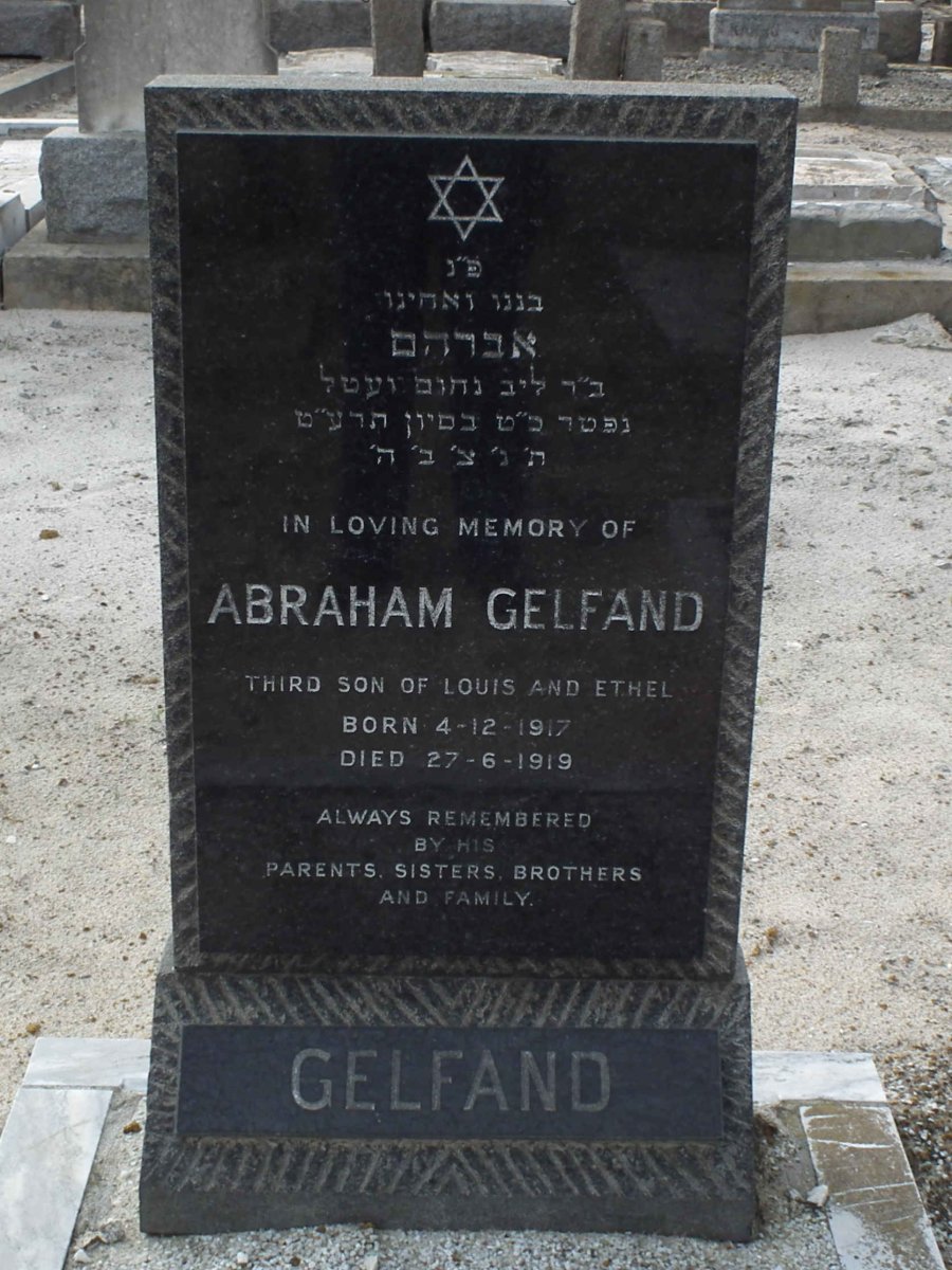 GELFAND Abraham 1917-1919