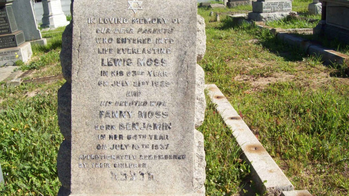 MOSS Lewis  -1925 &amp; Fanny BENJAMIN  -1937 