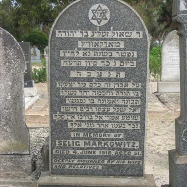 MARKOWITZ Selig -1918