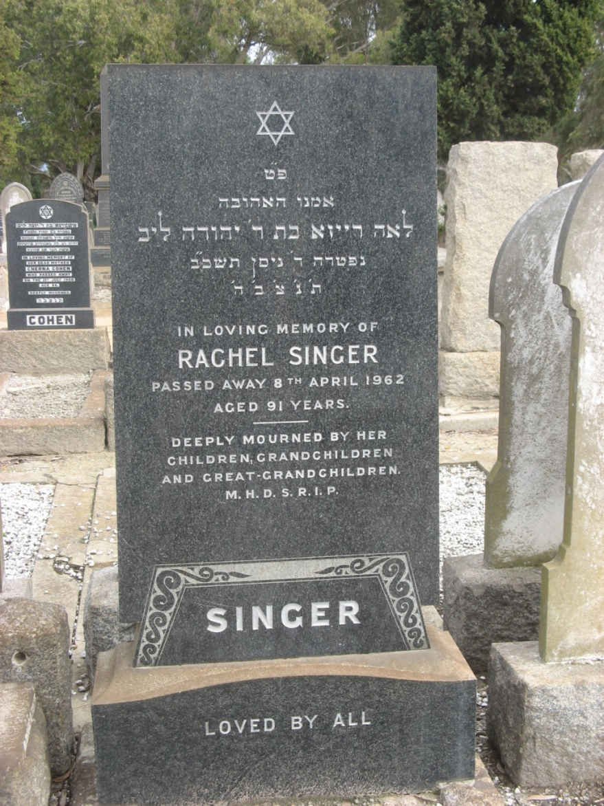SINGER Rachel -1962