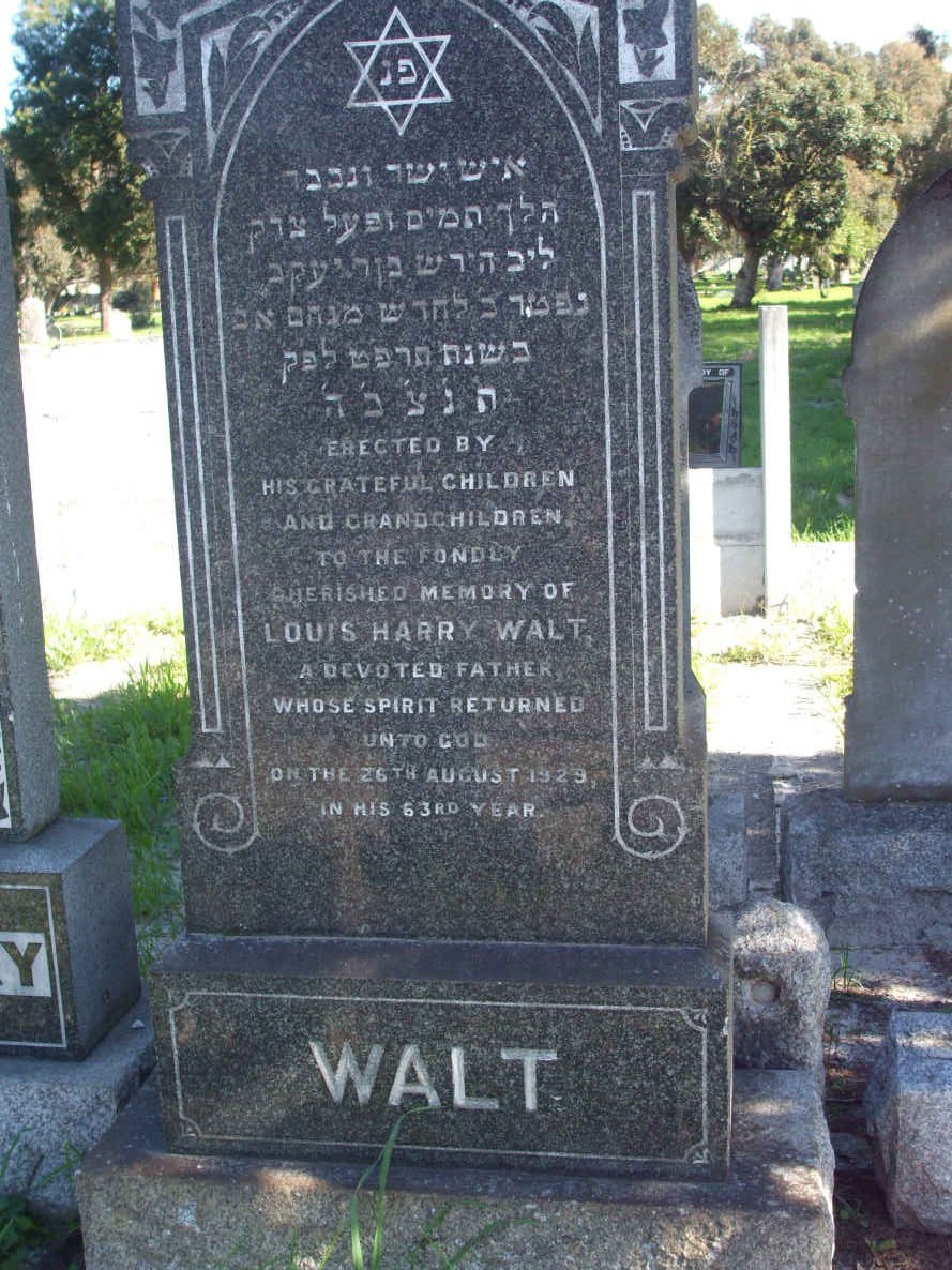 WALT Louis Harry  -1929 