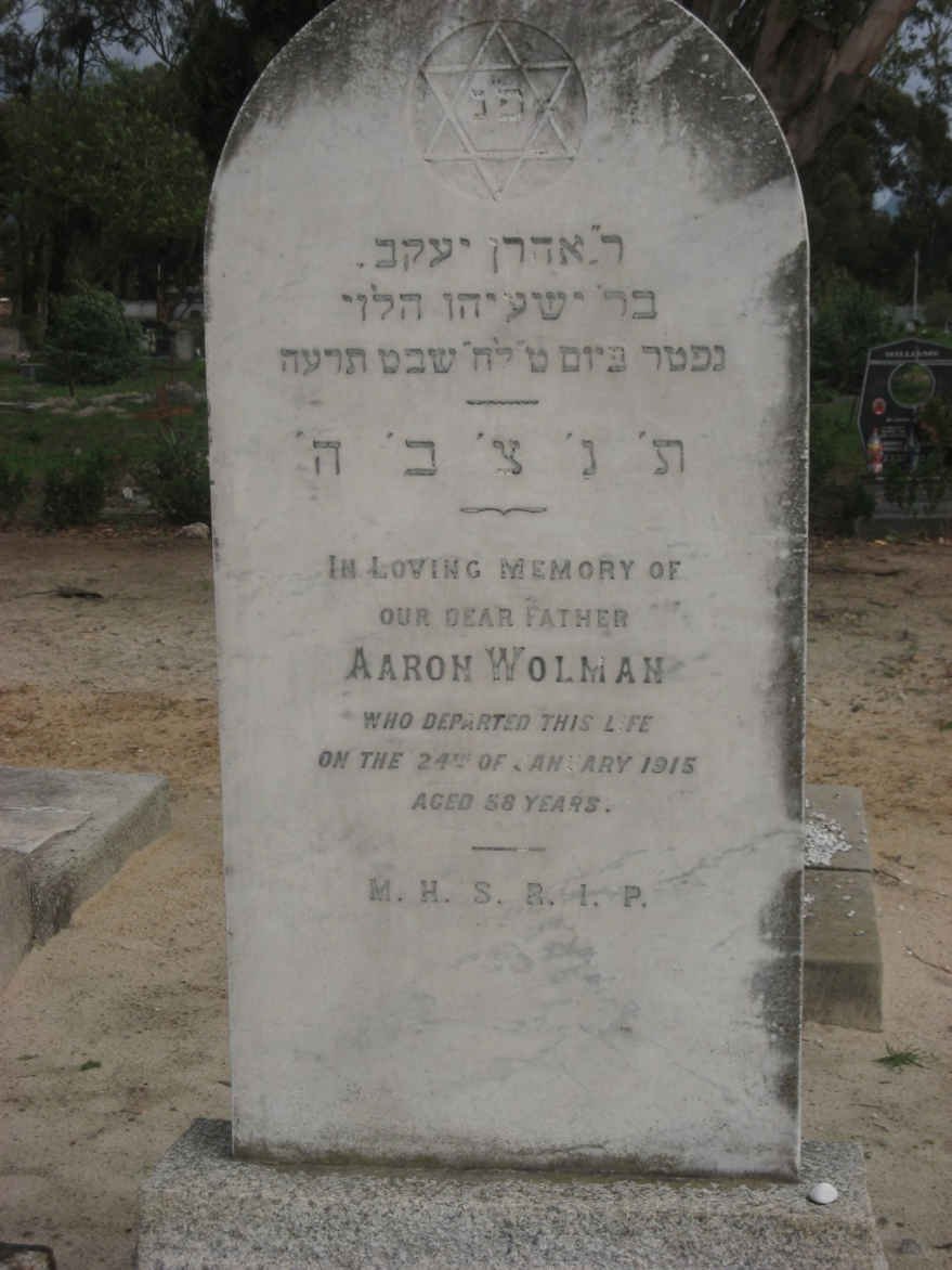 WOLMAN Aaron -1915