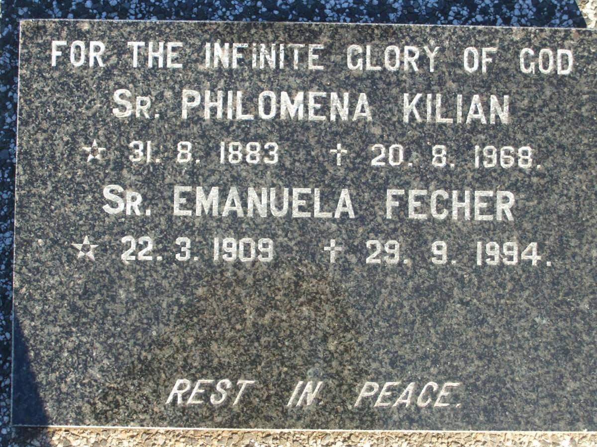 KILIAN Philomena 1883-1968 :: FECHER Emanuela 1909-1994