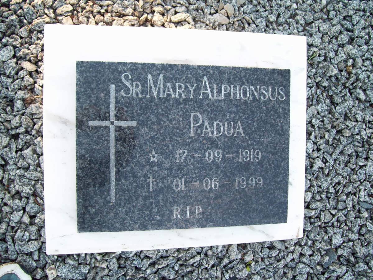 PARDUA Mary Alphonsus 1919-1999