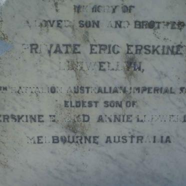 LLEWELLYN Eric Erskine −1916