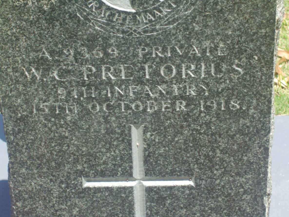 PRETORIUS W.C. −1918