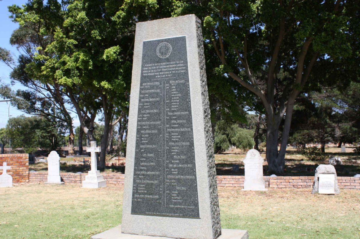 1. Monument to British soldiers who died 1872-1899 