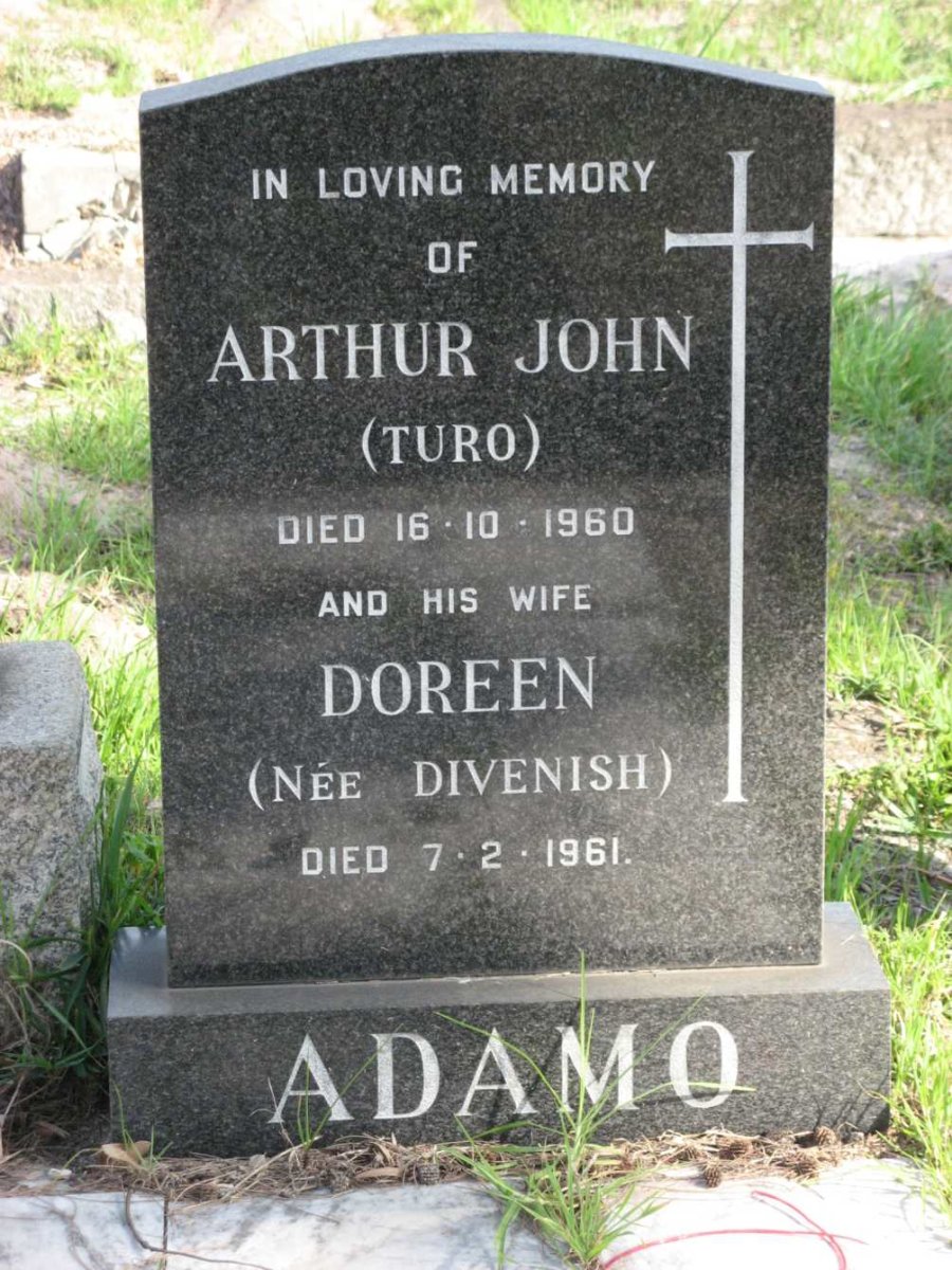 ADAMO Arthur John -1960 &amp; Doreen DIVENISH -1961