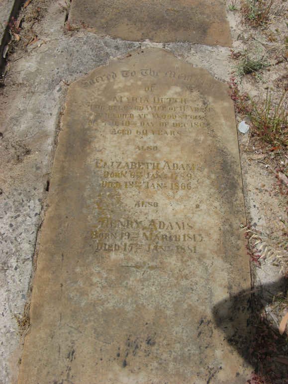 ADAMS Maria Dutch -1862 :: ADAMS Elizabeth 1789-1866 :: ADAMS Henry 1813-1881
