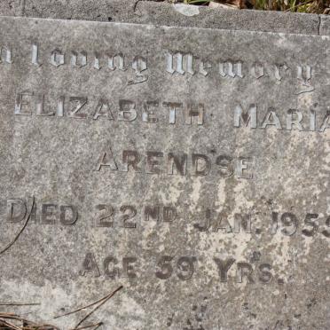 ARENDSE Elizabeth Maria -1955