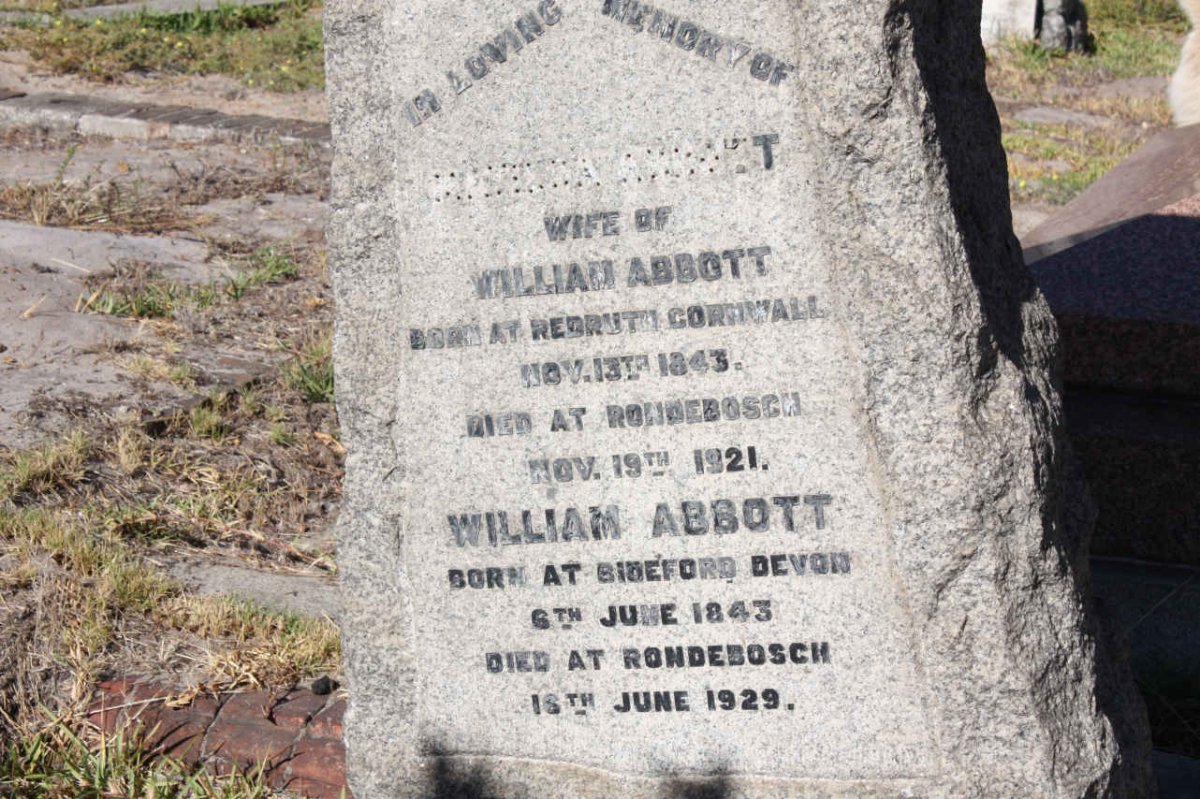 ABBOTT William 1843-1929  &amp; Helena  1843-1921