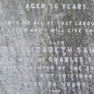 SANDWELL Mary Elizabeth -1898 