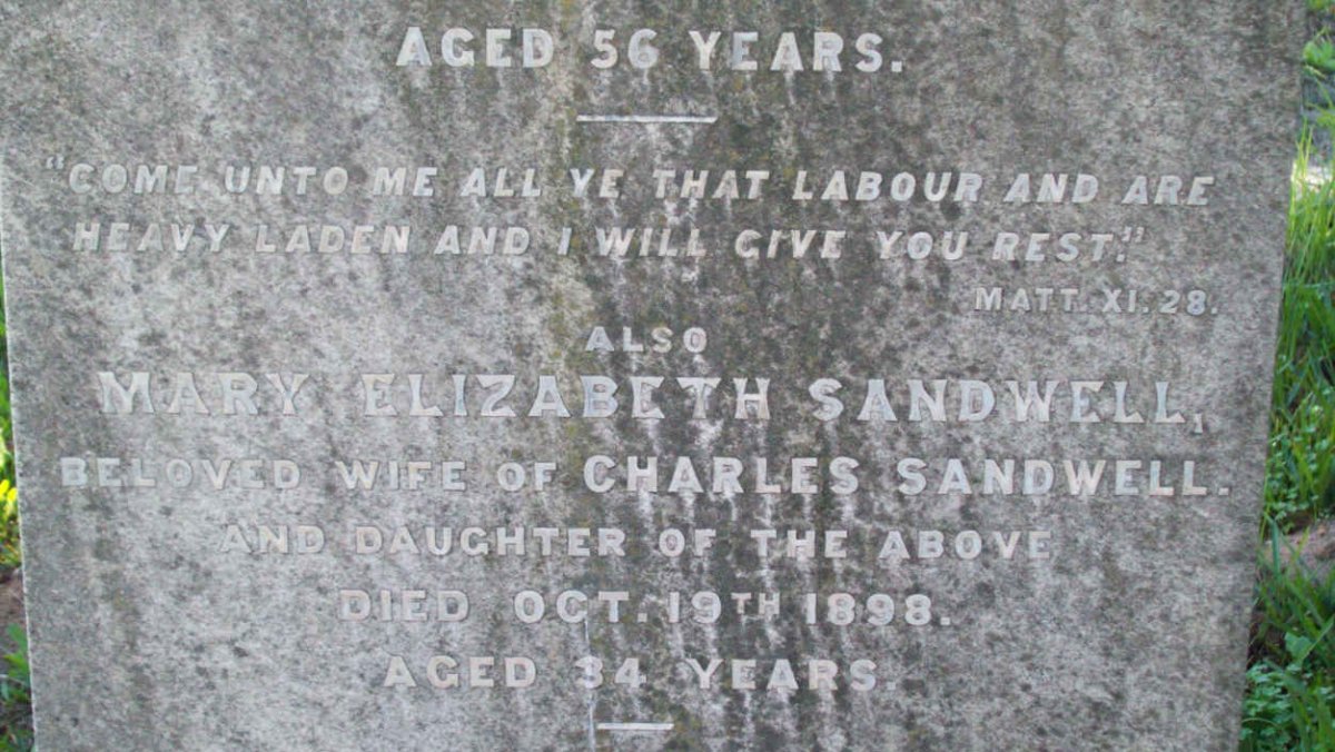 SANDWELL Mary Elizabeth -1898 