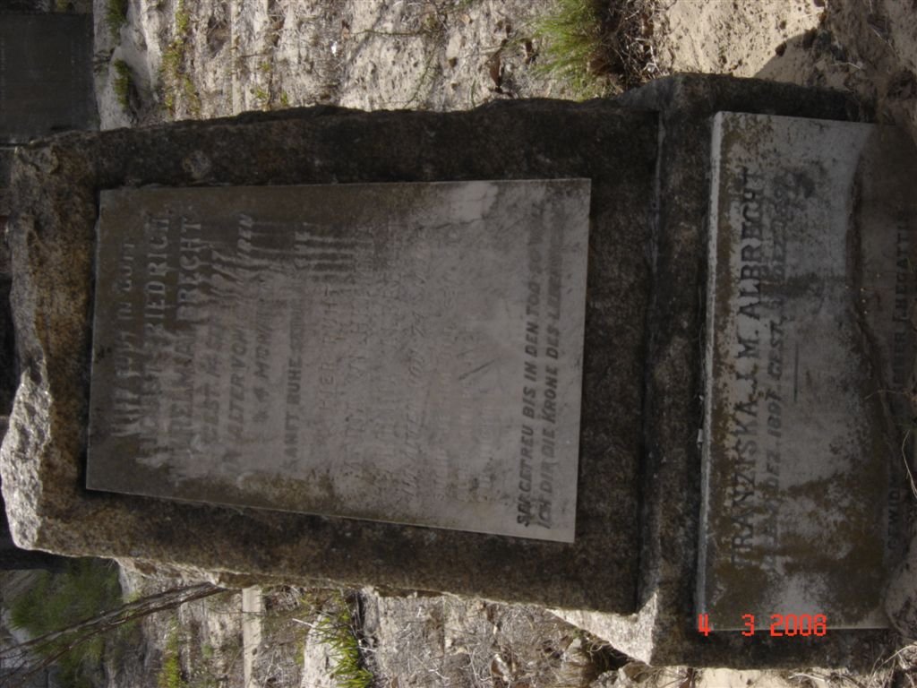 ALBRECHT August Friedrich Wilhelm -1917 &amp; Maria Wilhelmina -1935