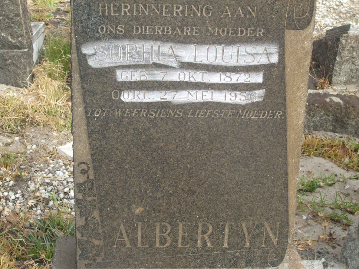 ALBERTYN Sophia Louisa 1872-1956