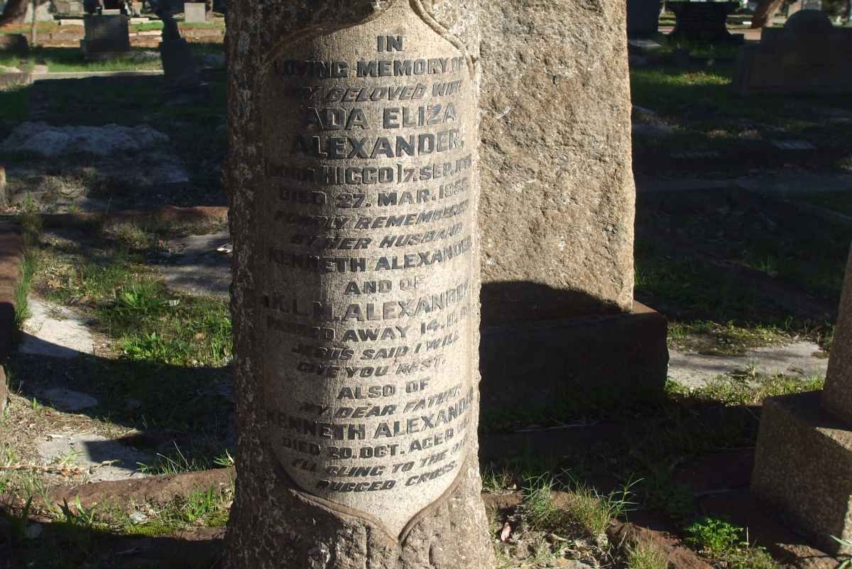 ALEXANDER Kenneth &amp; Ada Eliza HIGGO 1885-1955 :: ALEXANDER K.L.M. :: ALEXANDER Kenneth