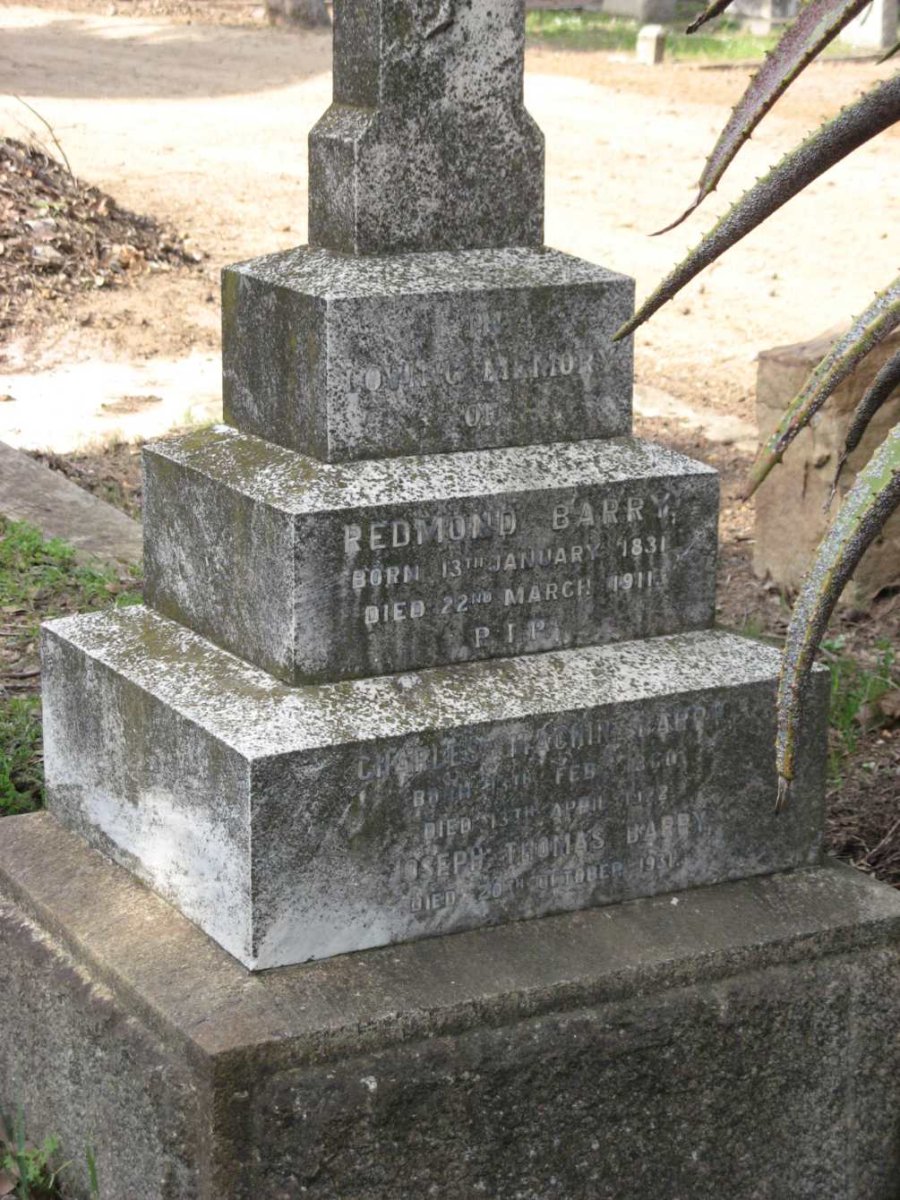 BARRY Redmond 1831-1911 :: BARRY Charles Machin 1860-1922 :: BARRY Joseph Thomas -1931
