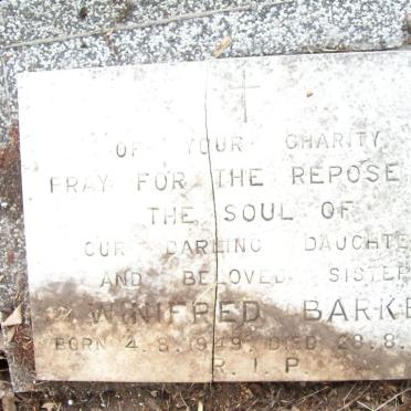 BARKER Winifred 1949-1965