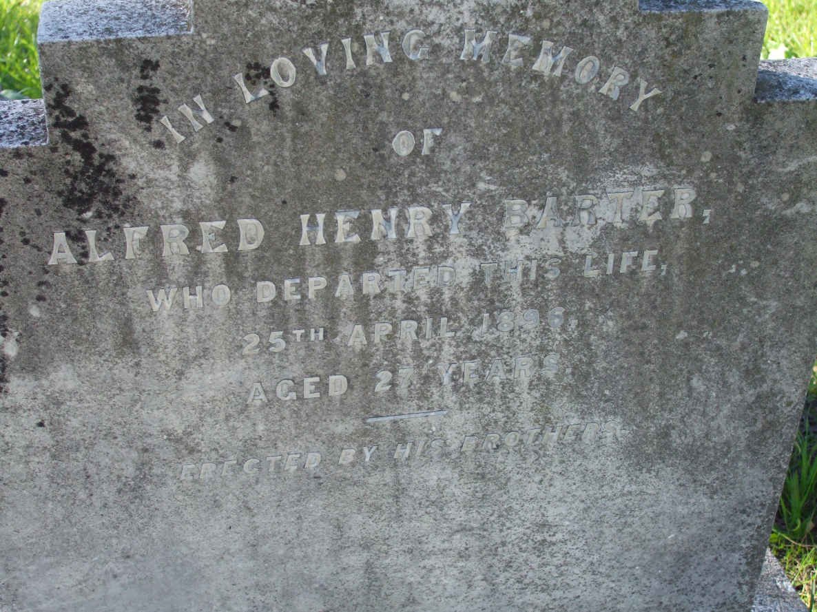 BARTER Alfred Henry -1896