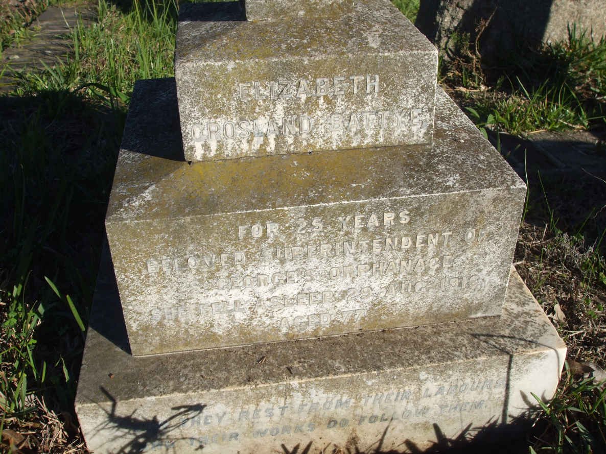 BATTYE Elizabeth Crosland -1916