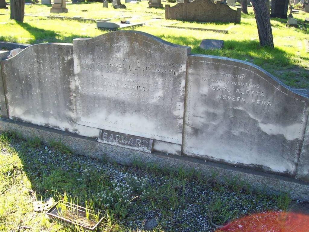 BARNARD John Johannes 1896-1993 &amp; Ruby Florence MYCROFT 1902-1961
