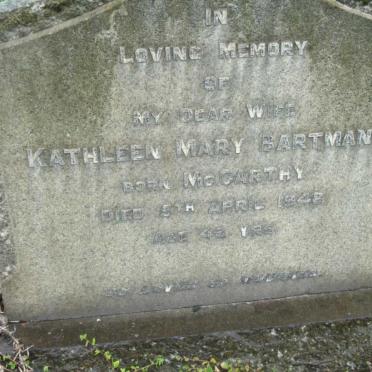BARTMANN Kathleen Mary nee McCARTHY -1948