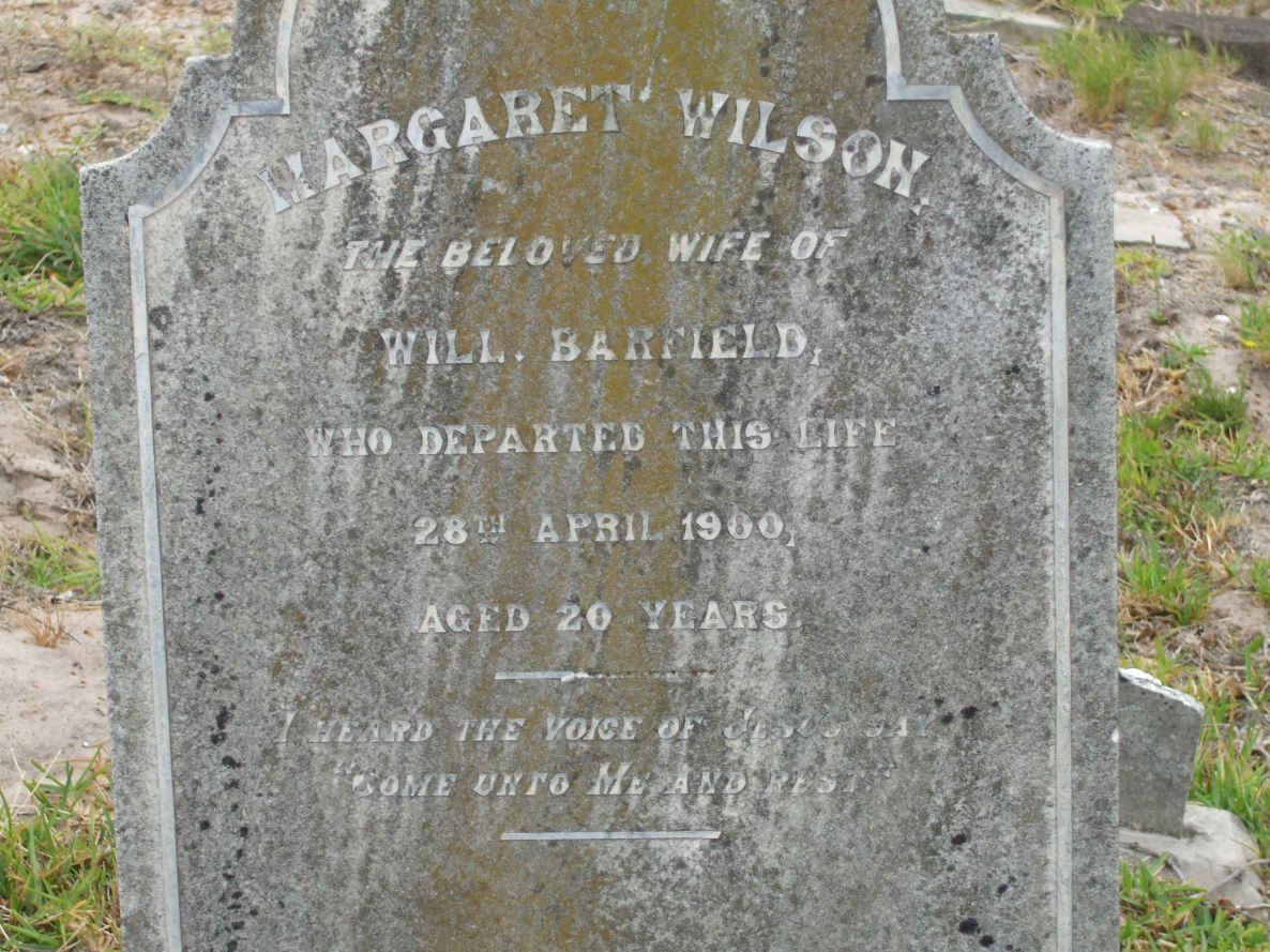 BARFIELD Margaret nee WILSON -1900
