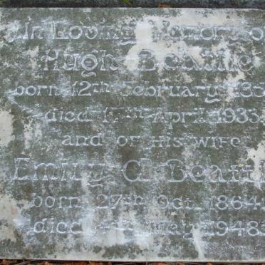 BEATTIE Hugh 1855-1933 &amp; Emily G. 1864-1948