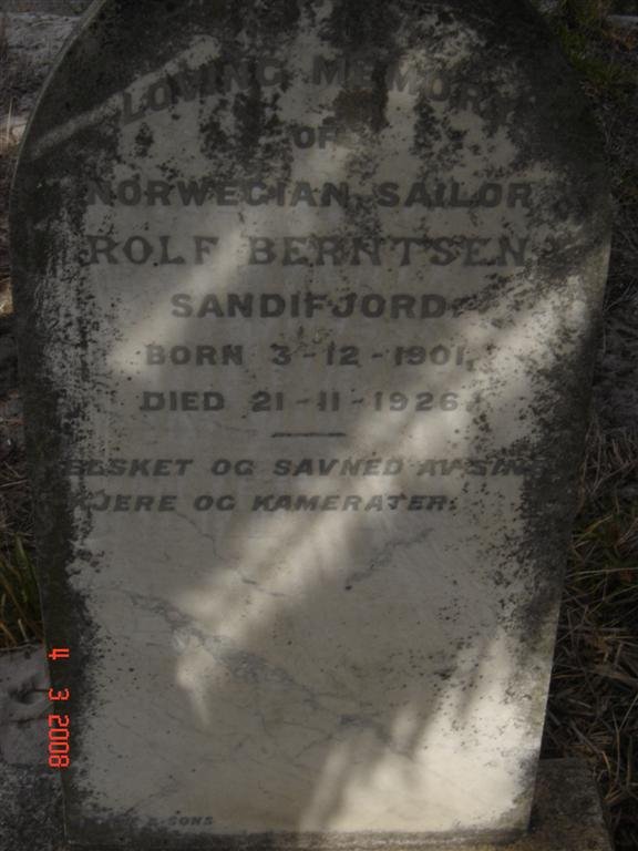 BERNTSEN Rolf 1901-1926