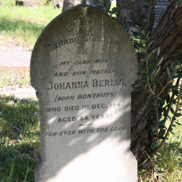 BERLIN Johanna nee BONTHUYS -1947
