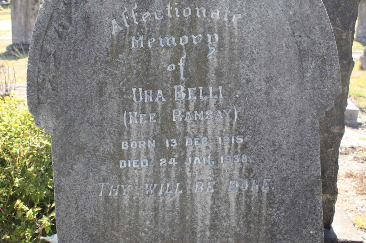 BELLI Una nee RAMSAY 1915-1938